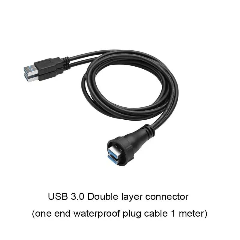 Bluejw Dual USB 3.0 Male to Female Extension Cable for Car Marine Truck Bus - USB Port Adapter Cord - Automobile Chargers Compatible - Image 1